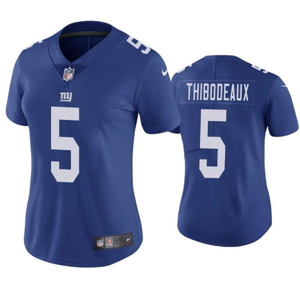 Women's New York Giants #5 Kayvon Thibodeaux Royal Limited Stitched NFL Jersey(Run Small)